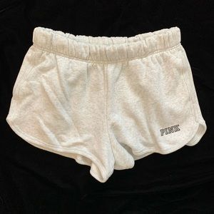 VS Pink Light Grey Fleece Shorts Med Ex Condition